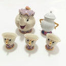 Limited Cartoon Beauty And The Beast Bone China Mug Tea Set Mrs Potts And Chips Teapot Coffee Cup Set