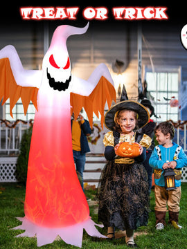 Halloween Inflatable Ghost Quick 6 Feet Blow Up Décor With LED Lights